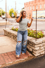 Load image into Gallery viewer, The Clayton Striped Tee in Light Olive