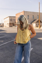 Load image into Gallery viewer, The Petal Pinktuck Tank In Yellow