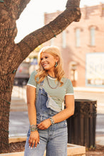 Load image into Gallery viewer, The Clayton Striped Tee in Kelly Green