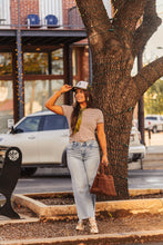 Load image into Gallery viewer, The Clayton Striped Tee in Mocha/Cream
