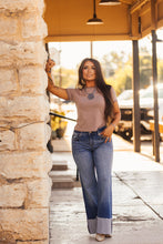 Load image into Gallery viewer, The Clayton Striped Tee in Mocha Brown