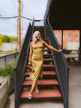 Load image into Gallery viewer, The Jillian Slip Dress in Mustard