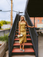 Load image into Gallery viewer, The Jillian Slip Dress in Mustard