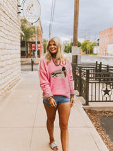 Load image into Gallery viewer, The Fowl Play Sweater in Pink
