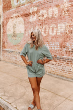 Load image into Gallery viewer, The Hattie Romper in Sage Green