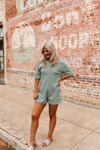 Load image into Gallery viewer, The Hattie Romper in Sage Green