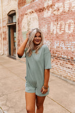 Load image into Gallery viewer, The Hattie Romper in Sage Green