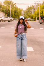 Load image into Gallery viewer, The Clayton Striped Tee in Cabernet