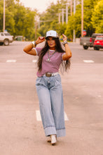 Load image into Gallery viewer, The Clayton Striped Tee in Cabernet