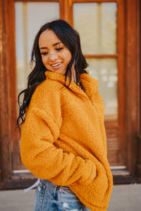 The Ethan Pullover Jacket in Gold Mustard