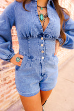 Load image into Gallery viewer, The Stran Denim Romper
