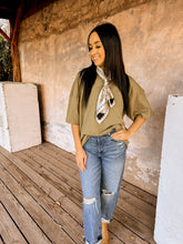 Load image into Gallery viewer, The Curvy Finley Tee in Khaki
