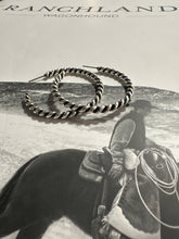 Load image into Gallery viewer, Faux Silver Twist Hoops