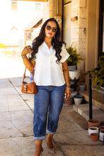 Load image into Gallery viewer, The Wheeler Top in Cream