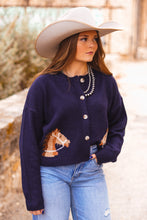 Load image into Gallery viewer, The High Horse Cardigan in Navy