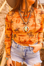 Load image into Gallery viewer, The Sedona Roper Mesh Top in Rust
