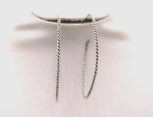 Load image into Gallery viewer, Faux Silver Twist Hoops