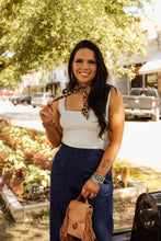 Load image into Gallery viewer, Jacquard Square Tank in Cream