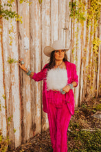 Load image into Gallery viewer, The Everett Velvet Bottoms in Fuchsia