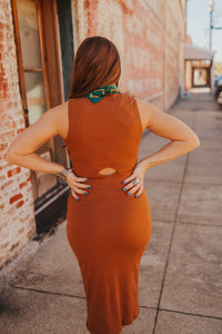 The Hazer Midi Dress in Rust