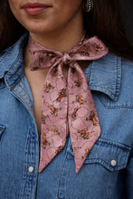 Load image into Gallery viewer, Muted Rose Pink Cowgirl Silk Twilly
