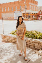 Load image into Gallery viewer, The Ronnie T-Shirt Dress in Khaki
