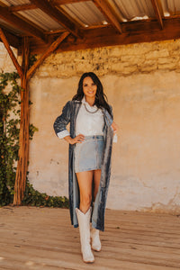 The Linder Duster in Blue Grey