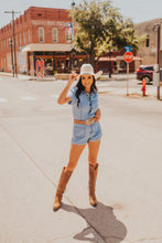 Load image into Gallery viewer, The Cal Romper in Light Denim
