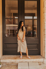 Load image into Gallery viewer, The Wild West Cowboys T- Shirt Dress in Khaki
