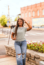Load image into Gallery viewer, The Clayton Striped Tee in Light Olive
