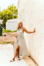 Load image into Gallery viewer, The Theros Dress in Green Lily
