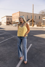 Load image into Gallery viewer, The Petal Pinktuck Tank In Yellow
