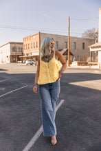 Load image into Gallery viewer, The Petal Pinktuck Tank In Yellow
