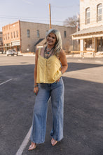 Load image into Gallery viewer, The Petal Pinktuck Tank In Yellow
