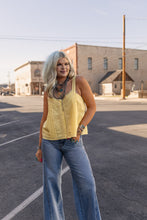 Load image into Gallery viewer, The Petal Pinktuck Tank In Yellow
