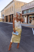 Load image into Gallery viewer, The Sweet Honey Satin Skirt
