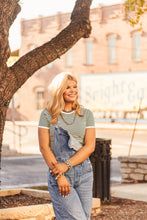 Load image into Gallery viewer, The Clayton Striped Tee in Kelly Green
