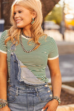 Load image into Gallery viewer, The Clayton Striped Tee in Kelly Green
