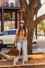 Load image into Gallery viewer, The Clayton Striped Tee in Mocha/Cream
