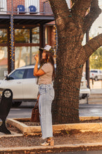 Load image into Gallery viewer, The Clayton Striped Tee in Mocha/Cream
