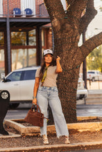 Load image into Gallery viewer, The Clayton Striped Tee in Mocha/Cream

