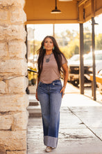 Load image into Gallery viewer, The Clayton Striped Tee in Mocha Brown
