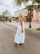 Load image into Gallery viewer, The Bluebonnet Breeze Dress in White
