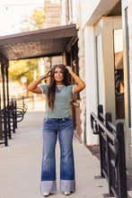 Load image into Gallery viewer, The Clayton Striped Tee in Kelly Green
