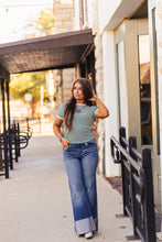 Load image into Gallery viewer, The Clayton Striped Tee in Kelly Green
