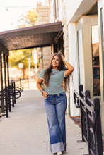 Load image into Gallery viewer, The Clayton Striped Tee in Kelly Green
