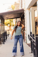 Load image into Gallery viewer, The Clayton Striped Tee in Kelly Green

