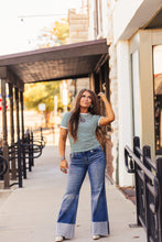 Load image into Gallery viewer, The Clayton Striped Tee in Kelly Green
