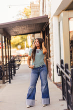 Load image into Gallery viewer, The Clayton Striped Tee in Kelly Green
