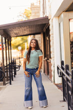 Load image into Gallery viewer, The Clayton Striped Tee in Kelly Green
